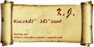 Kuczkó József névjegykártya
